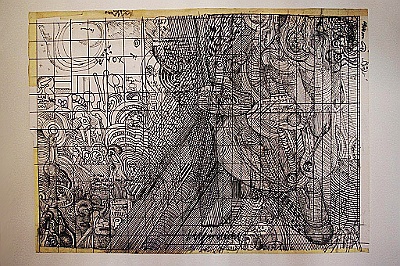 2002 - Tagebuchschreibunterlage - Tusche Collage - 60x83cm